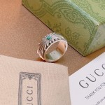 𝐆𝐮𝐜𝐜𝐢 925 Sterling Silver Double G Ring